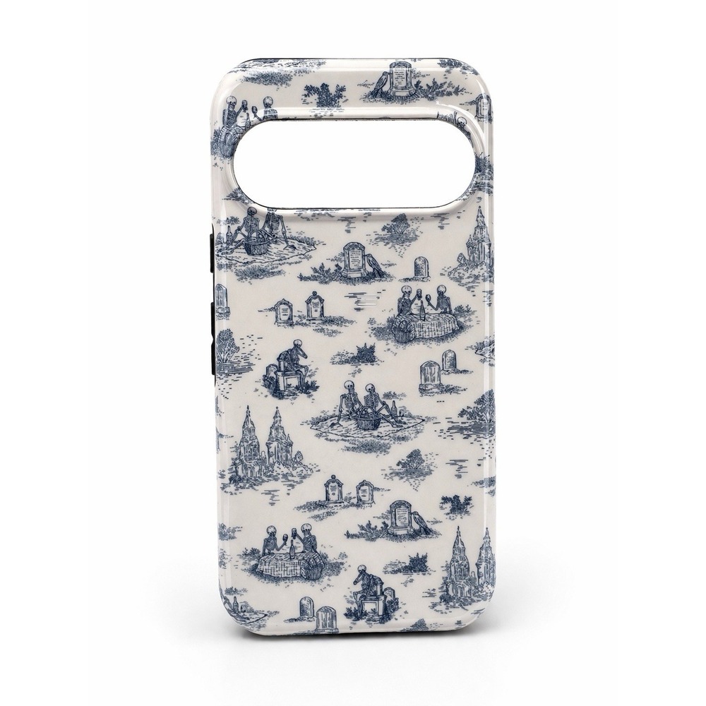 Casely Google Pixel 10 Pro Tough Glossy MagSafe Case Skeleton Toile Pattern